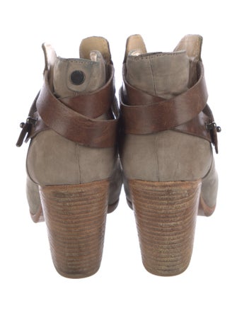 Rag & Bone Suede Leather Trim Embellishment Boots