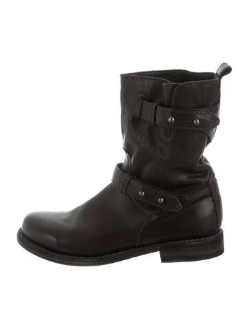 Rag & Bone Leather Moto Ankle Boots
