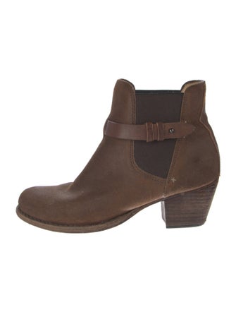 Rag & Bone Suede Grosgrain Trim Chelsea Boots