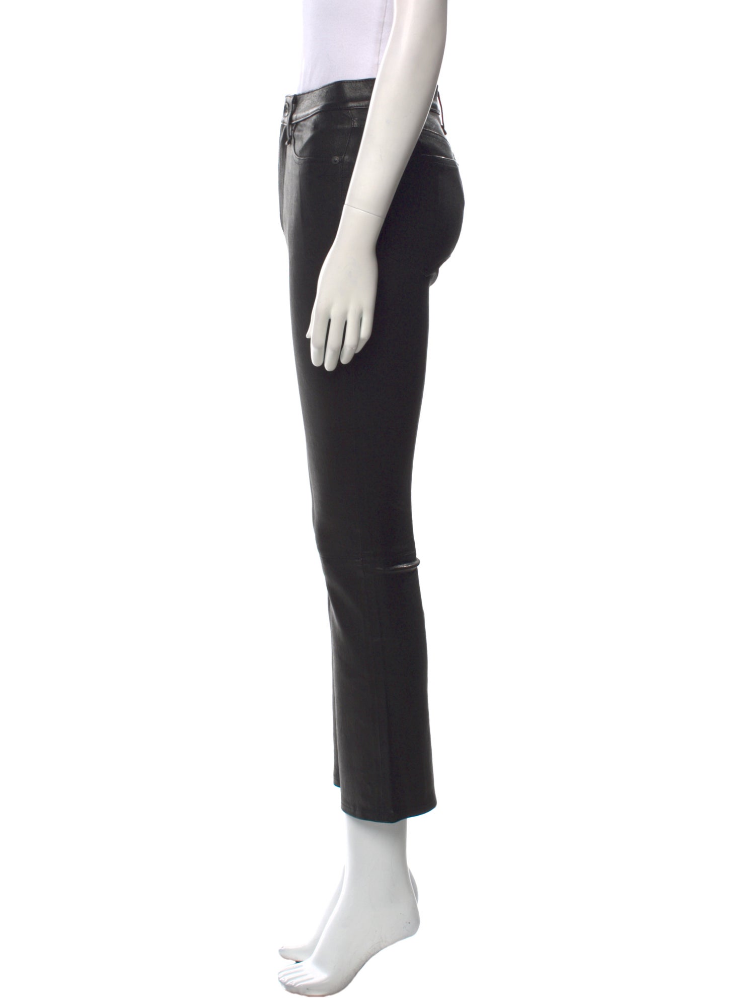 Rag & Bone Leather Straight Leg Pants