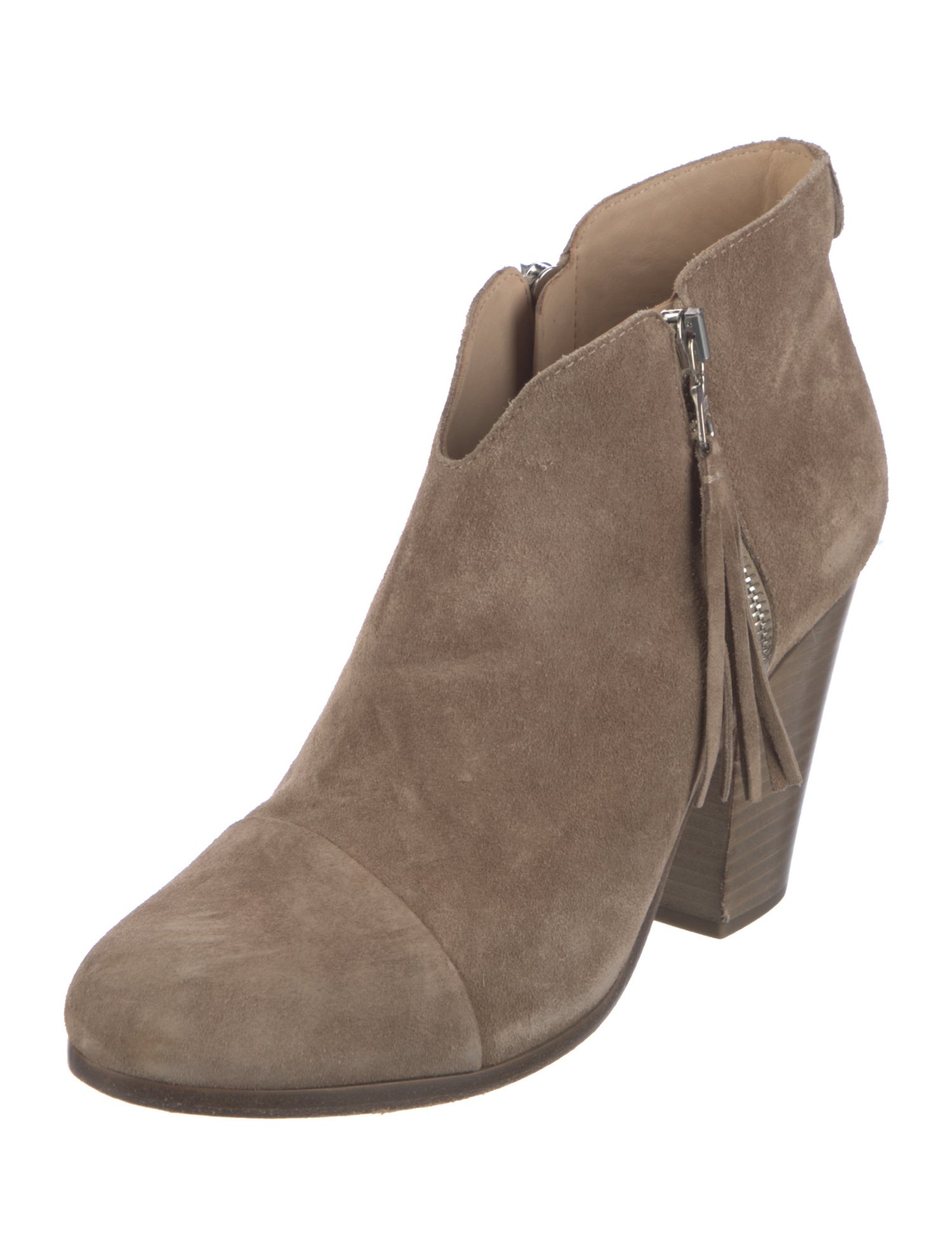 Rag & Bone Suede Fringe Trim Accent Boots
