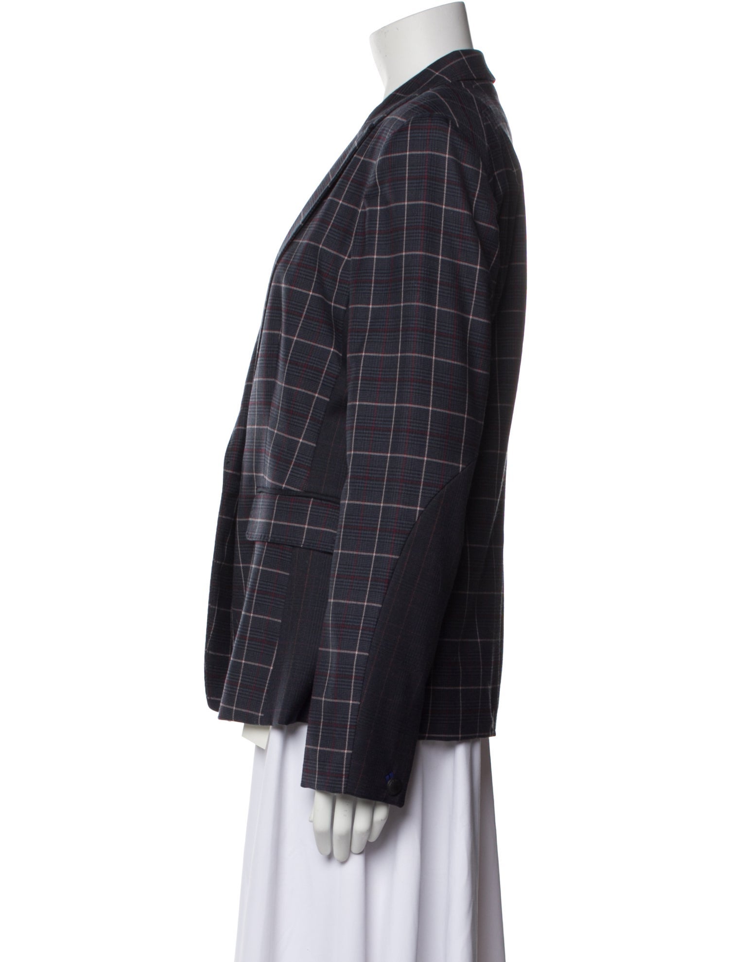 Rag & Bone Wool Plaid Print Blazer