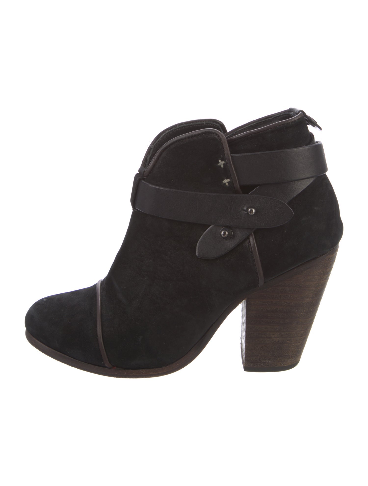 Rag & Bone Suede Leather Trim Embellishment Boots