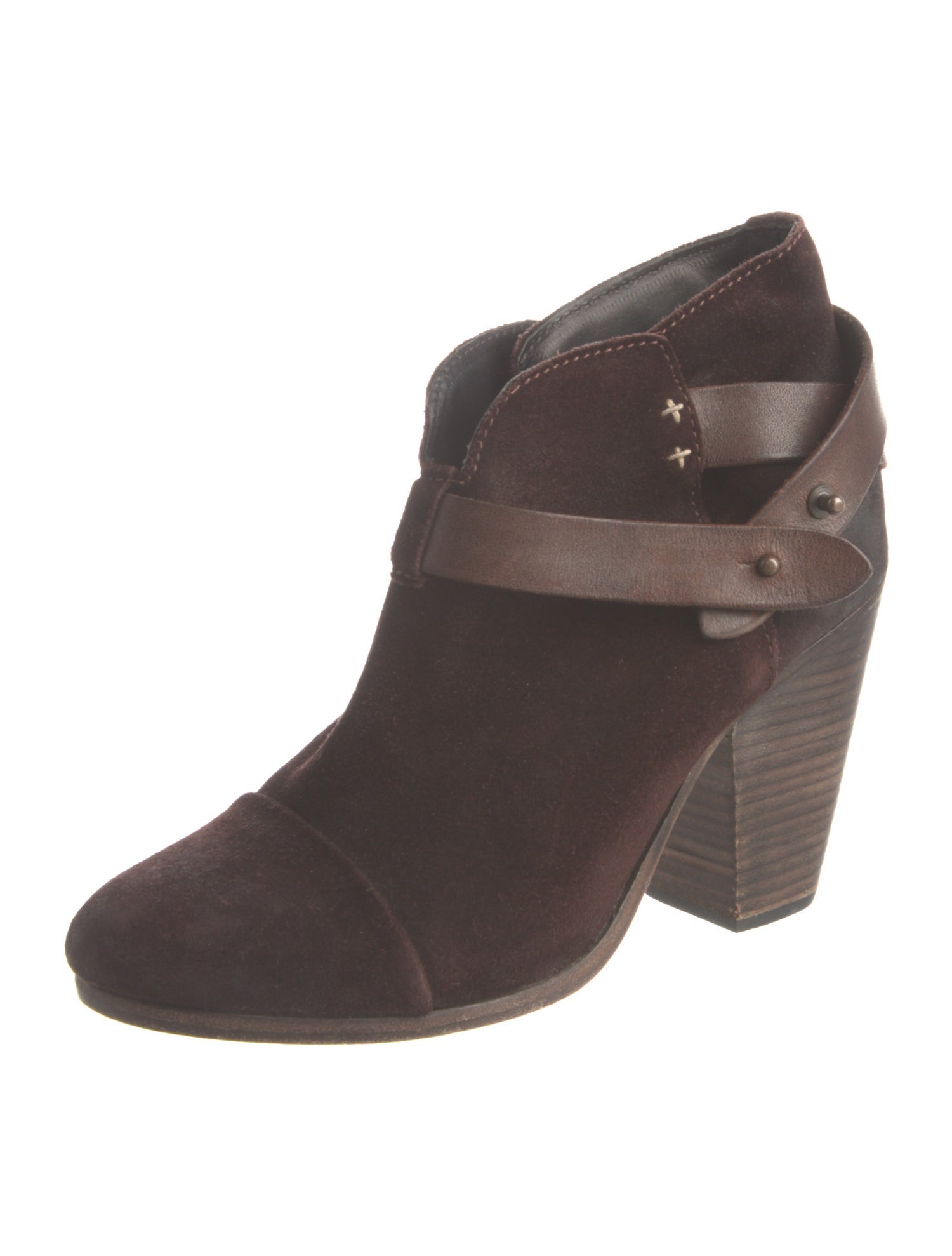 Rag & Bone Suede Leather Trim Embellishment Boots