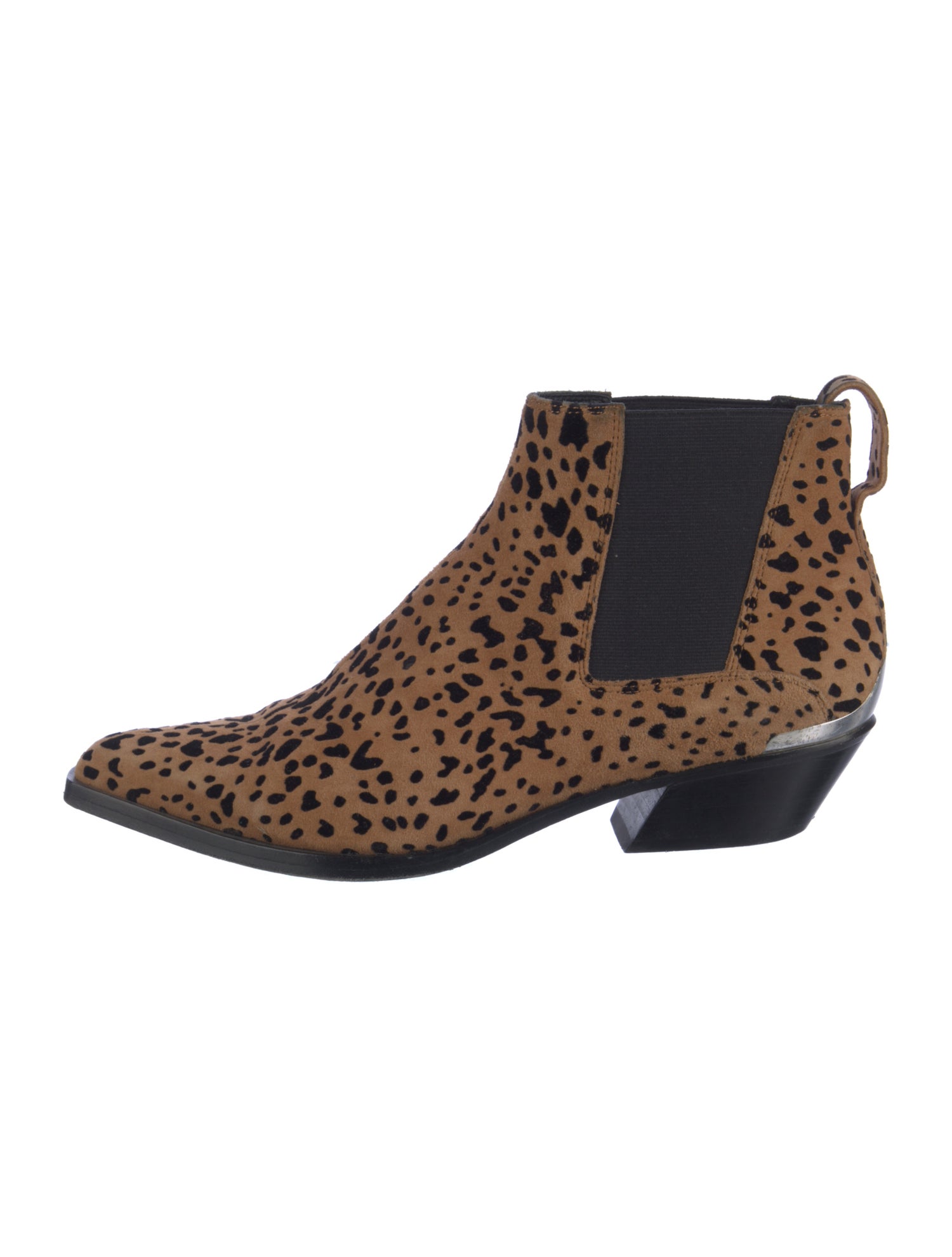Rag & Bone Suede Animal Print Chelsea Boots