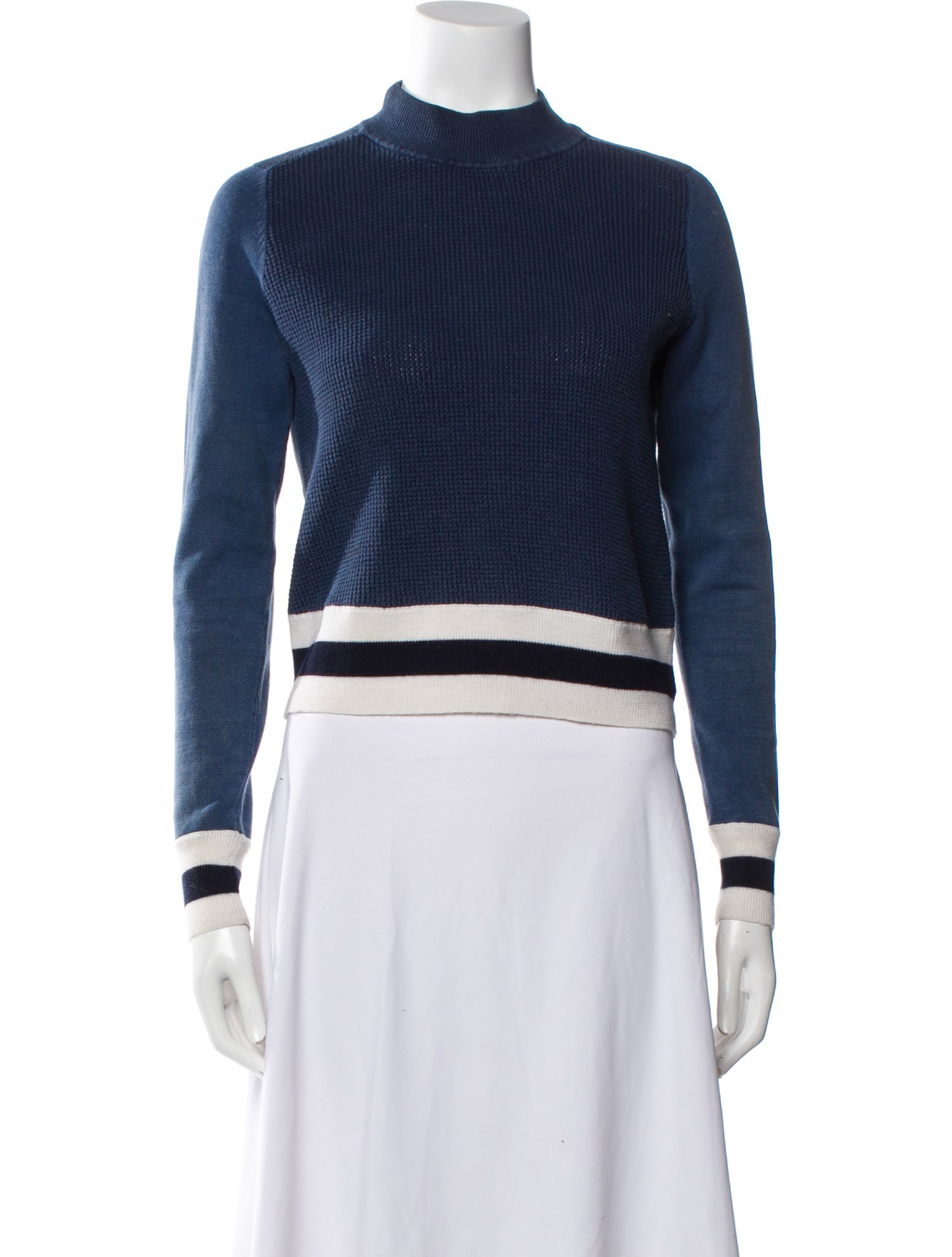 Rag & Bone Striped Mock Neck Sweatshirt