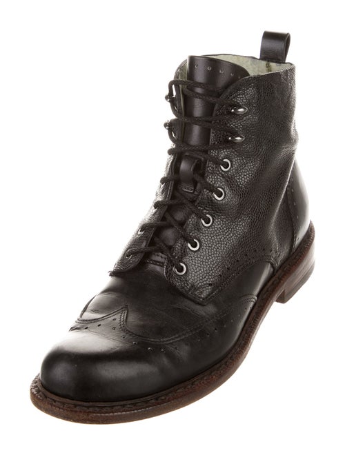 Rag & Bone Leather Lasercut Accents Combat Boots