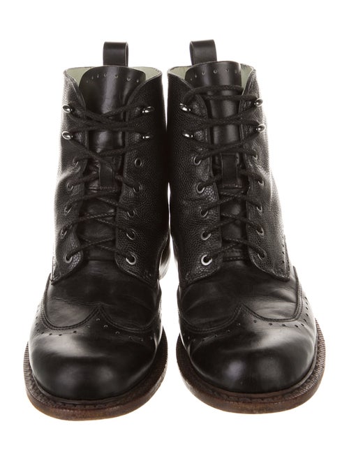 Rag & Bone Leather Lasercut Accents Combat Boots