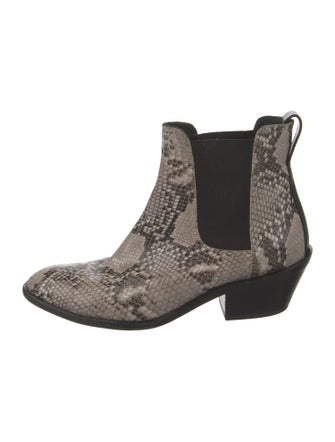 Rag & Bone Snakeskin Animal Print Chelsea Boots