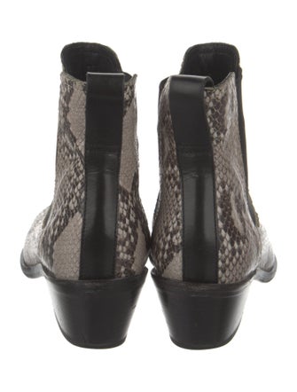 Rag & Bone Snakeskin Animal Print Chelsea Boots