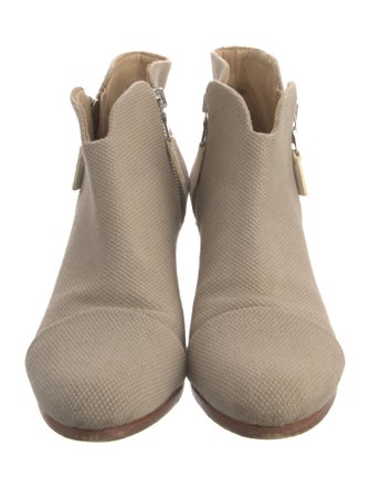 Rag & Bone Canvas Leather Trim Embellishment Boots