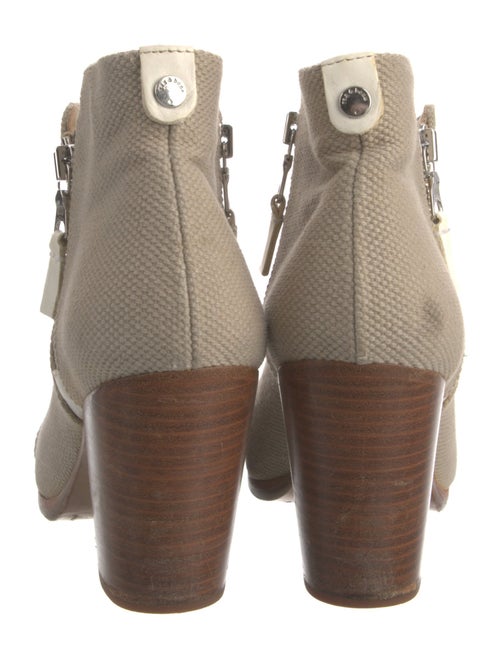 Rag & Bone Canvas Leather Trim Embellishment Boots