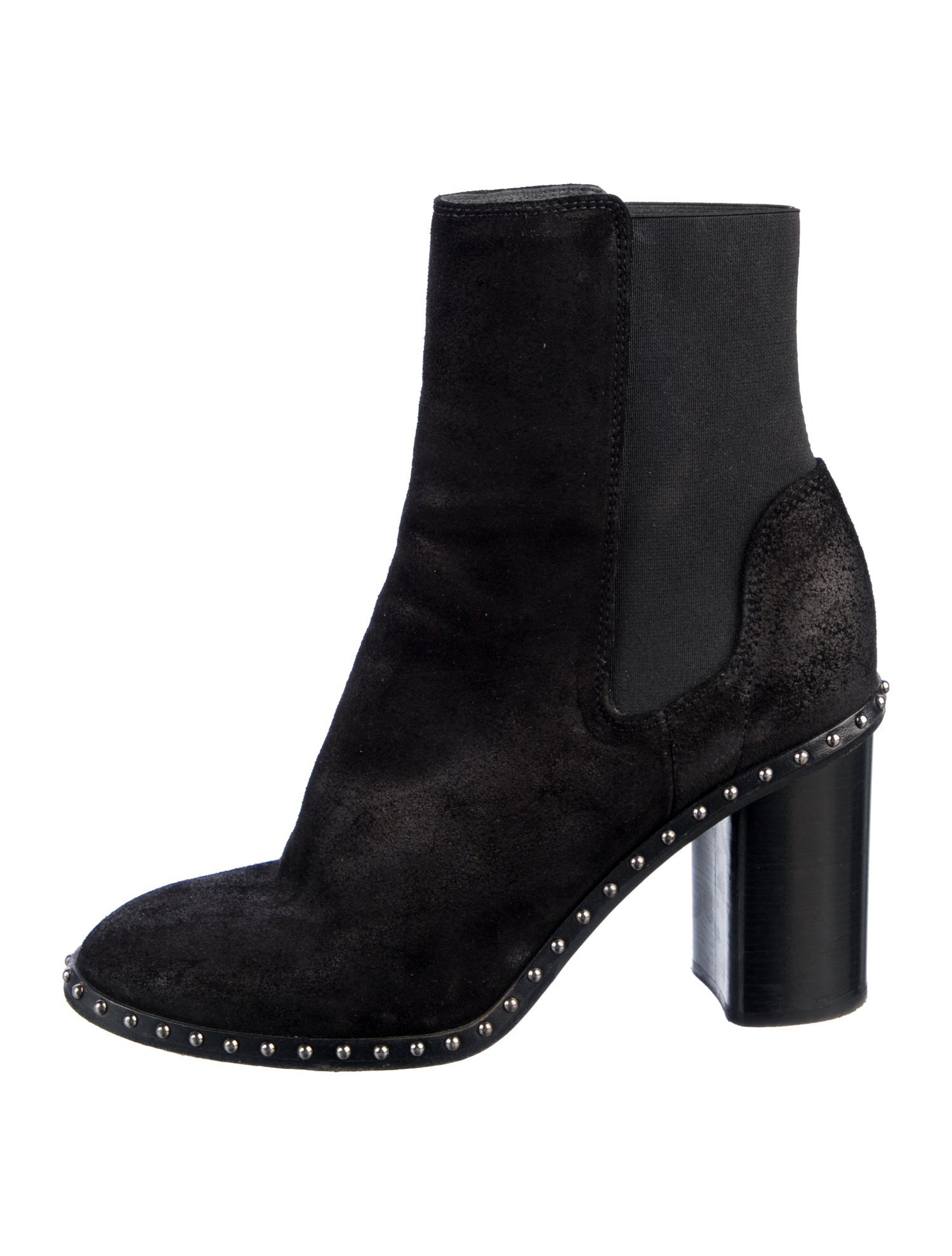 Rag & Bone Suede Studded Accents Chelsea Boots