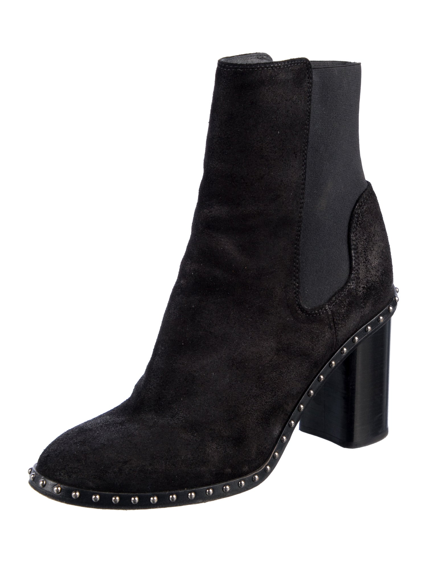 Rag & Bone Suede Studded Accents Chelsea Boots