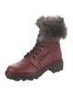 Rag & Bone Leather Fur Trim Combat Boots