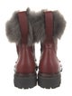 Rag & Bone Leather Fur Trim Combat Boots