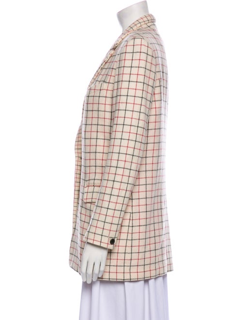 Rag & Bone Virgin Wool Plaid Print Blazer