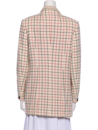 Rag & Bone Virgin Wool Plaid Print Blazer