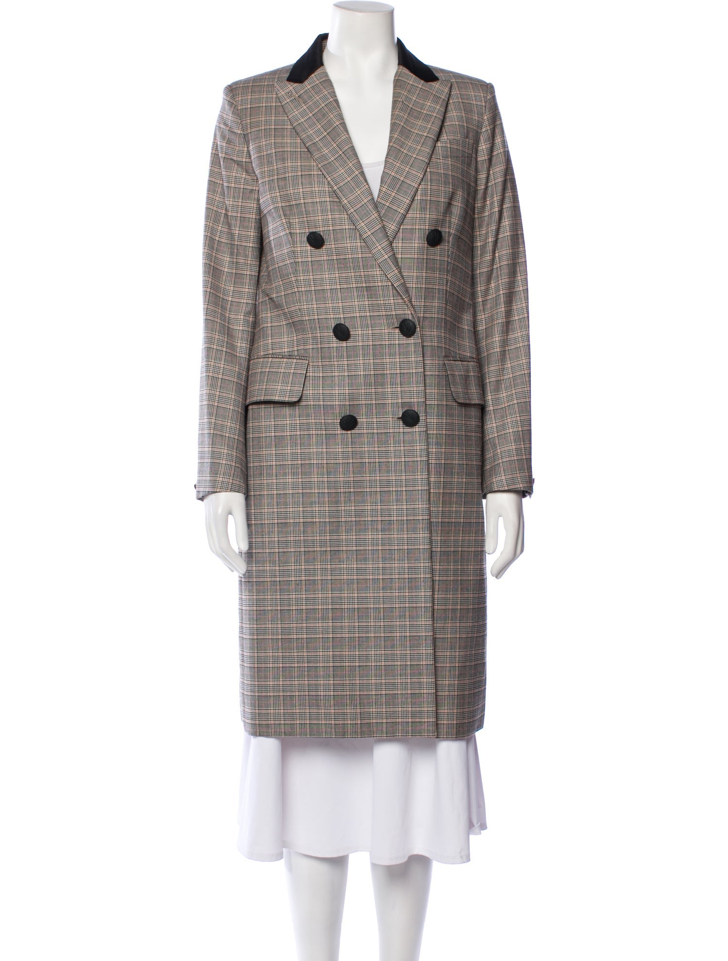 Rag & Bone Plaid Print Trench Coat