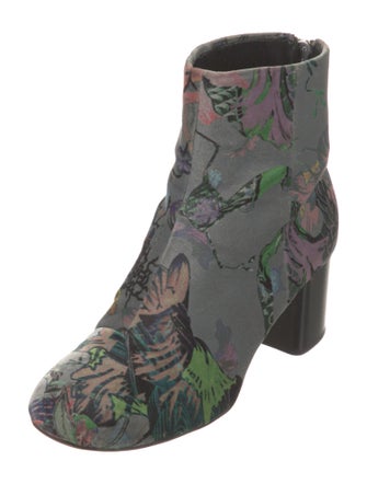 Rag & Bone Velvet Floral Print Boots
