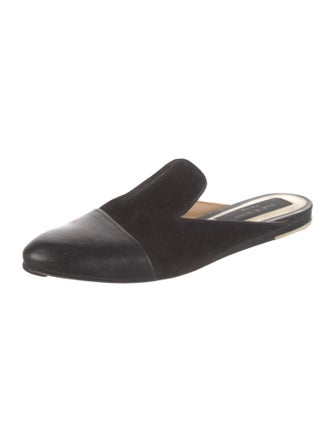 Rag & Bone Suede Grosgrain Trim Mules