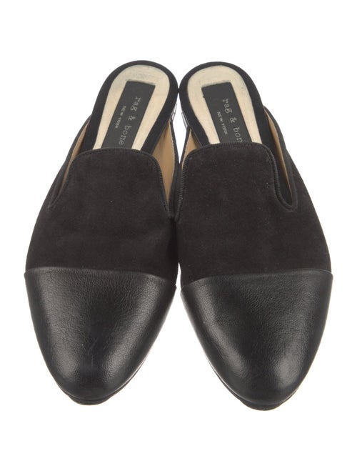 Rag & Bone Suede Grosgrain Trim Mules