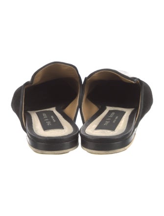 Rag & Bone Suede Grosgrain Trim Mules