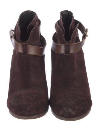 Rag & Bone Suede Leather Trim Embellishment Boots