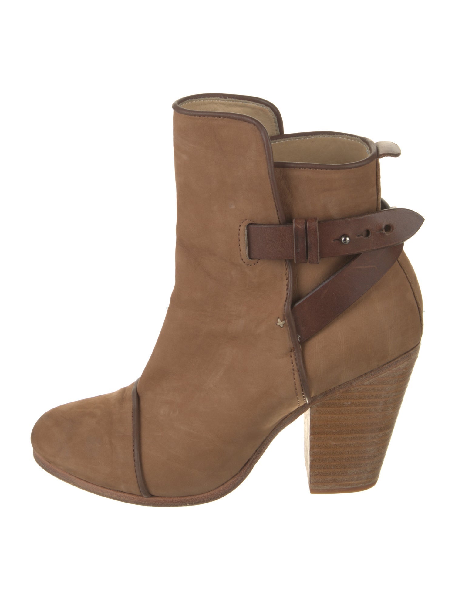Rag & Bone Suede Leather Trim Embellishment Boots