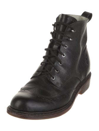 Rag & Bone Leather Lasercut Accents Combat Boots