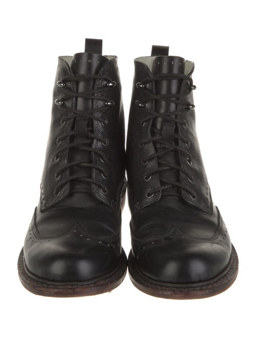 Rag & Bone Leather Lasercut Accents Combat Boots