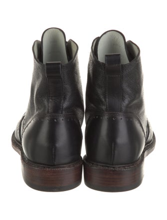 Rag & Bone Leather Lasercut Accents Combat Boots