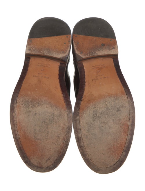 Rag & Bone Leather Lasercut Accents Combat Boots