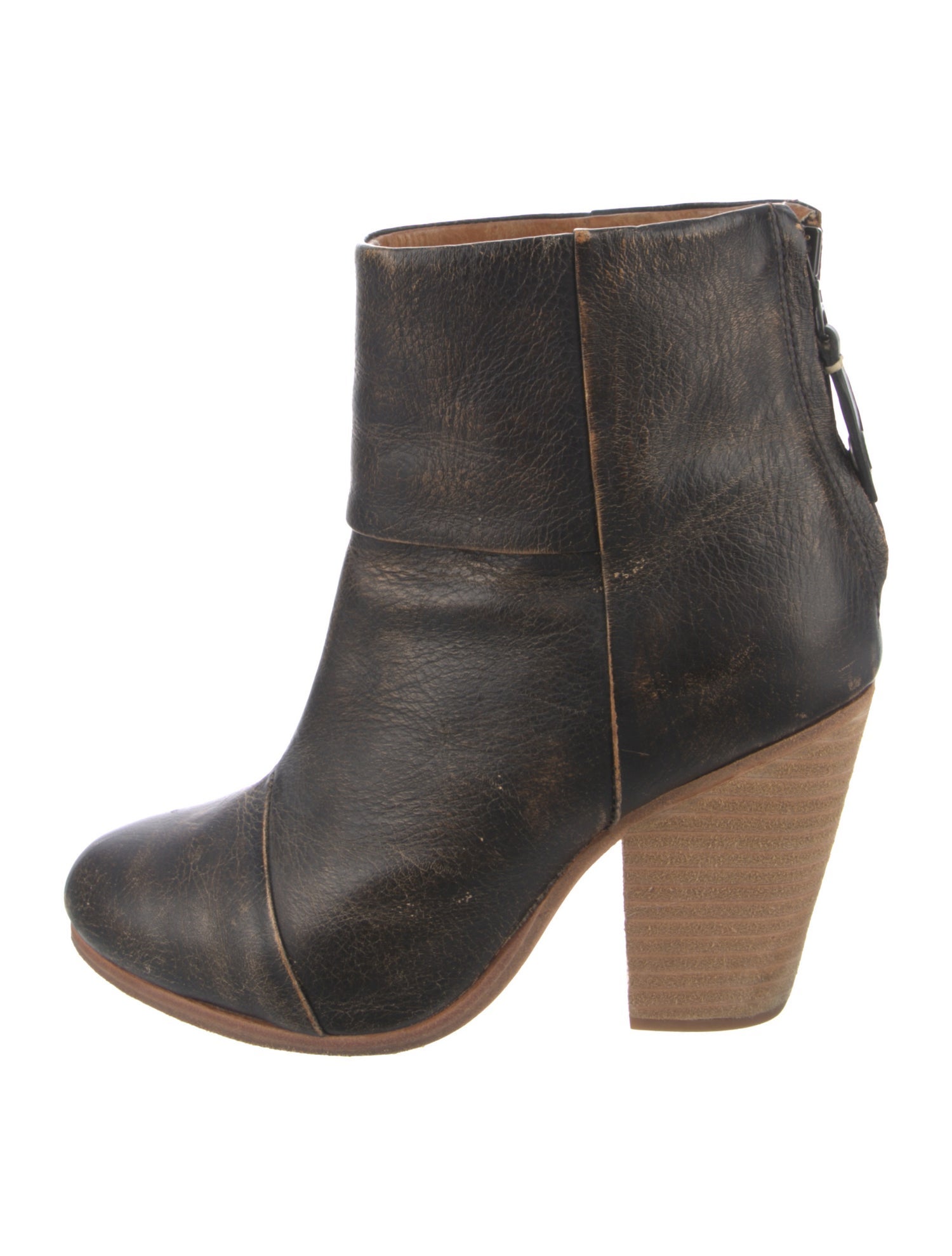 Rag & Bone Leather Distressed Accents Boots