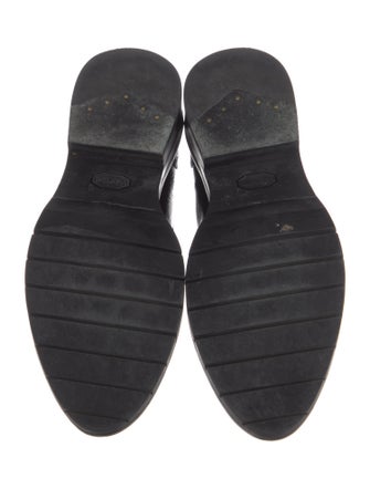 Rag & Bone Leather Chain-Link Accents Loafers