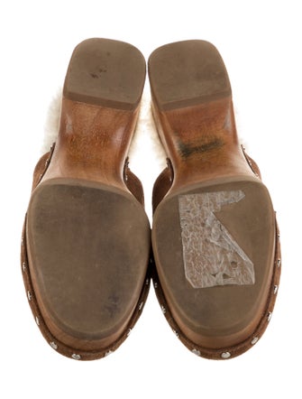 Rag & Bone Suede Studded Accents Slides