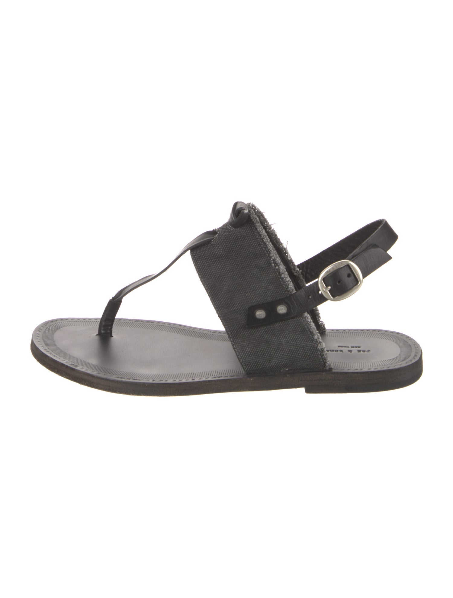 Rag & Bone Denim Distressed Accents Slingback Sandals