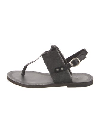 Rag & Bone Denim Distressed Accents Slingback Sandals