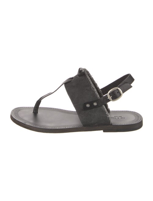 Rag & Bone Denim Distressed Accents Slingback Sandals