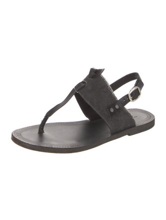 Rag & Bone Denim Distressed Accents Slingback Sandals