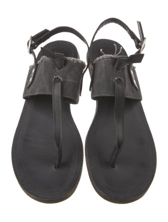 Rag & Bone Denim Distressed Accents Slingback Sandals