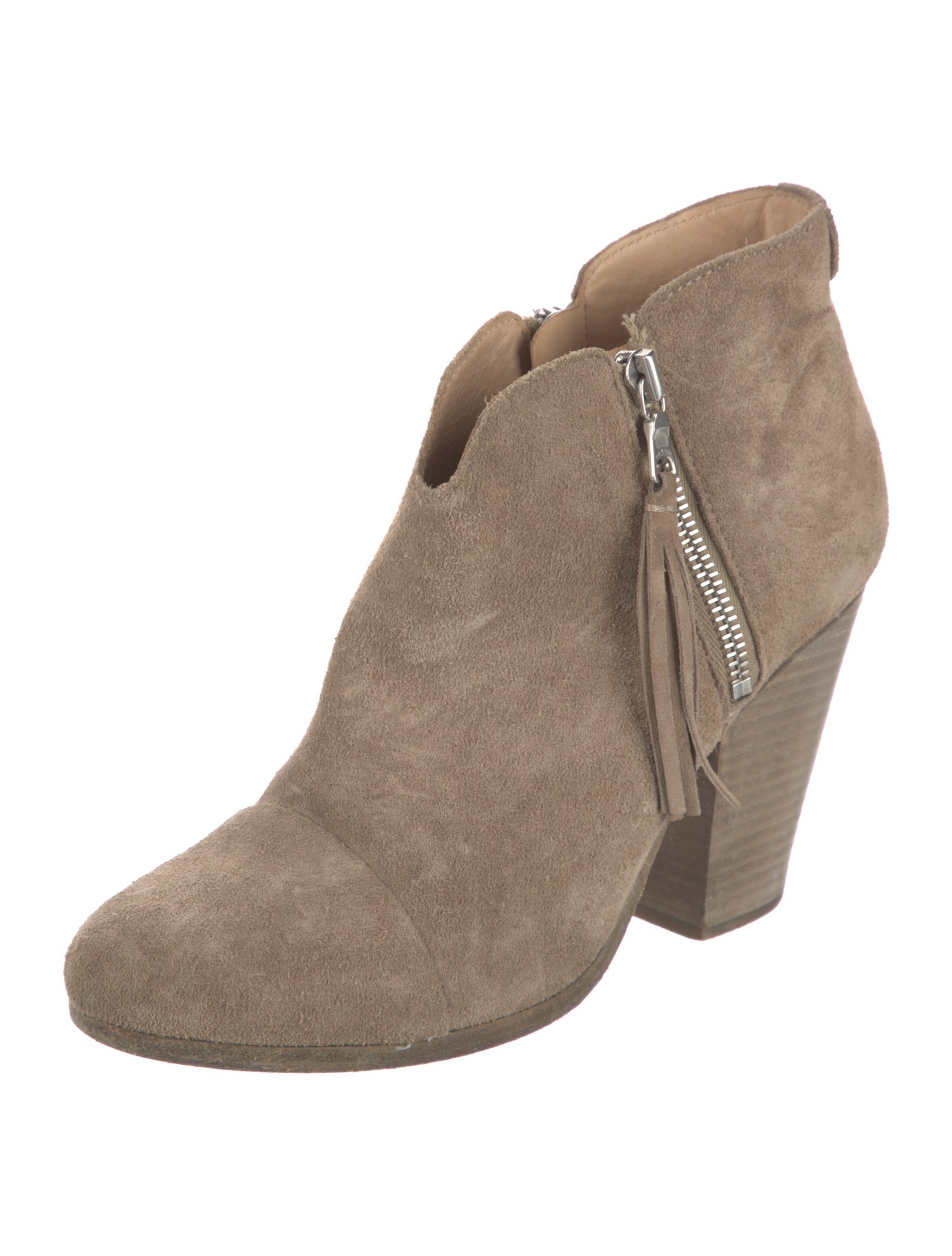 Rag & Bone Suede Fringe Trim Accent Boots