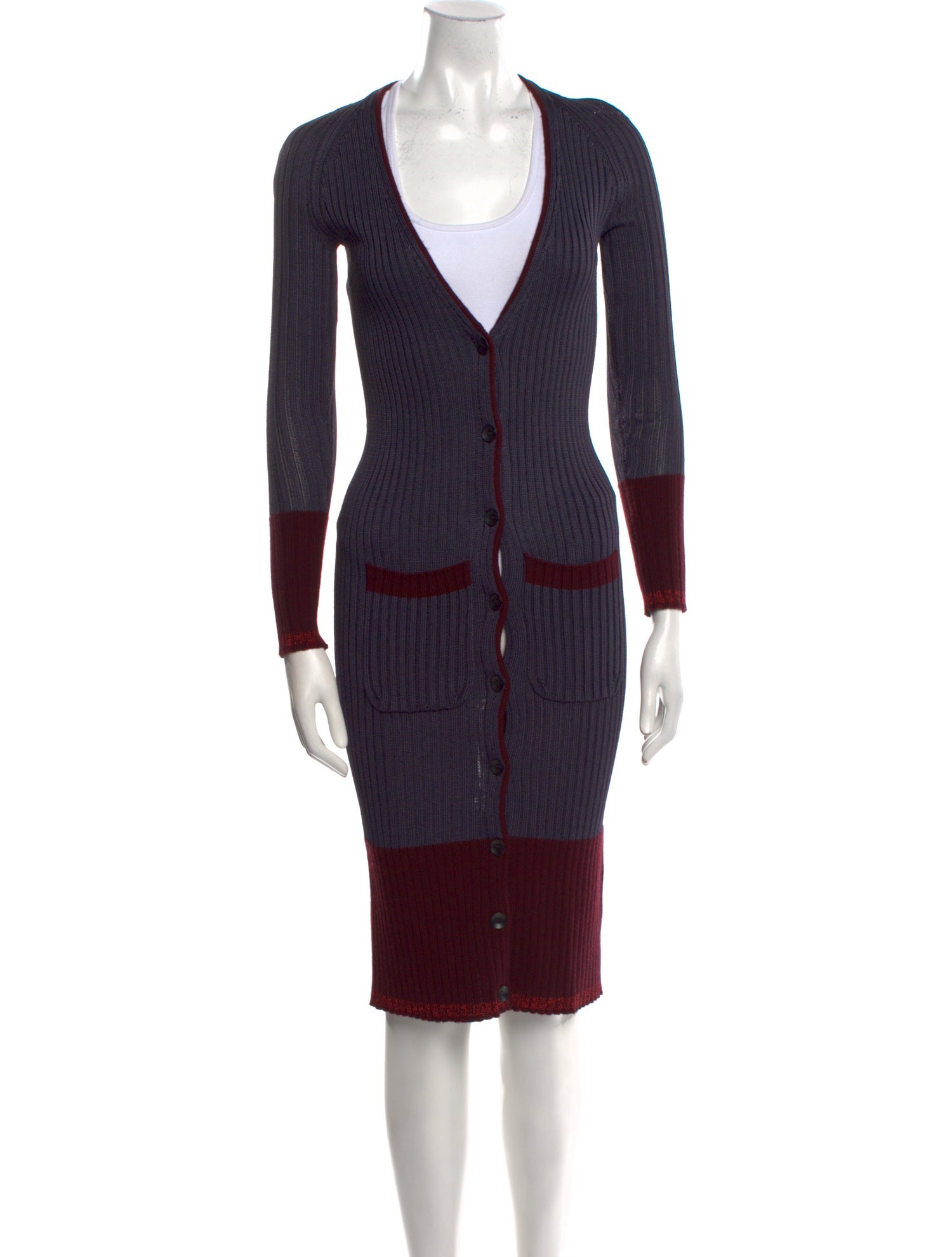 Rag & Bone Striped Midi Length Dress