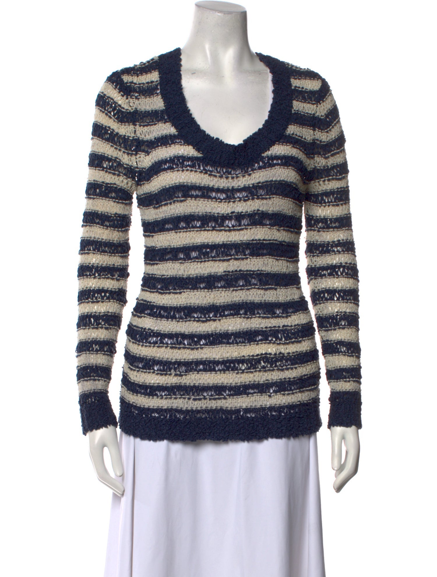 Rag & Bone Striped Scoop Neck Sweater