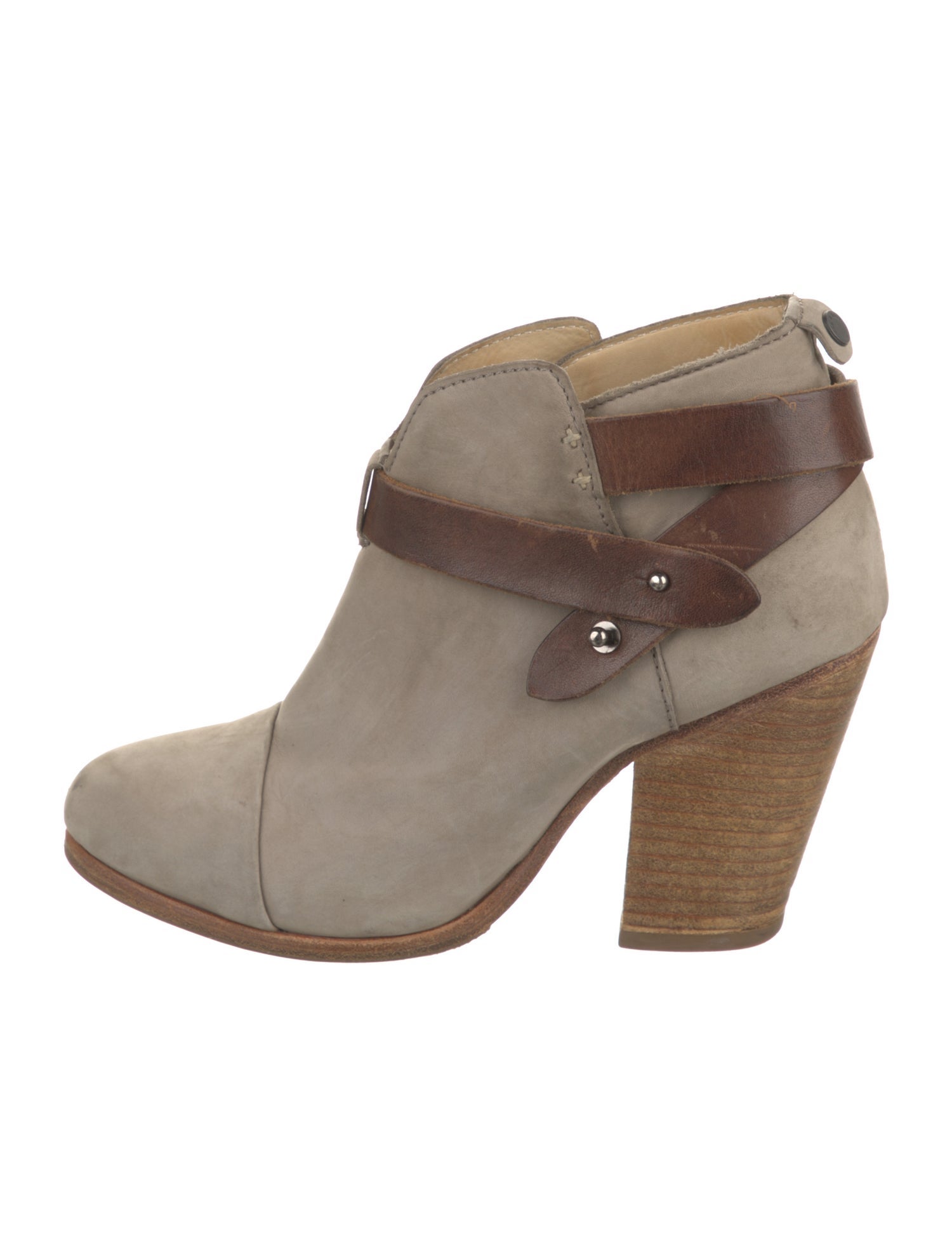 Rag & Bone Suede Leather Trim Embellishment Boots