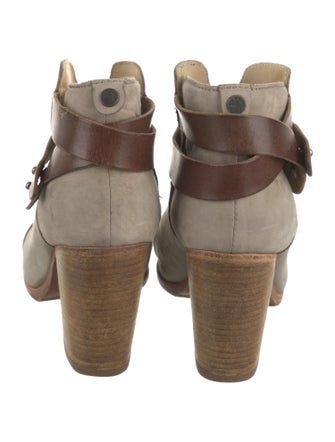 Rag & Bone Suede Leather Trim Embellishment Boots