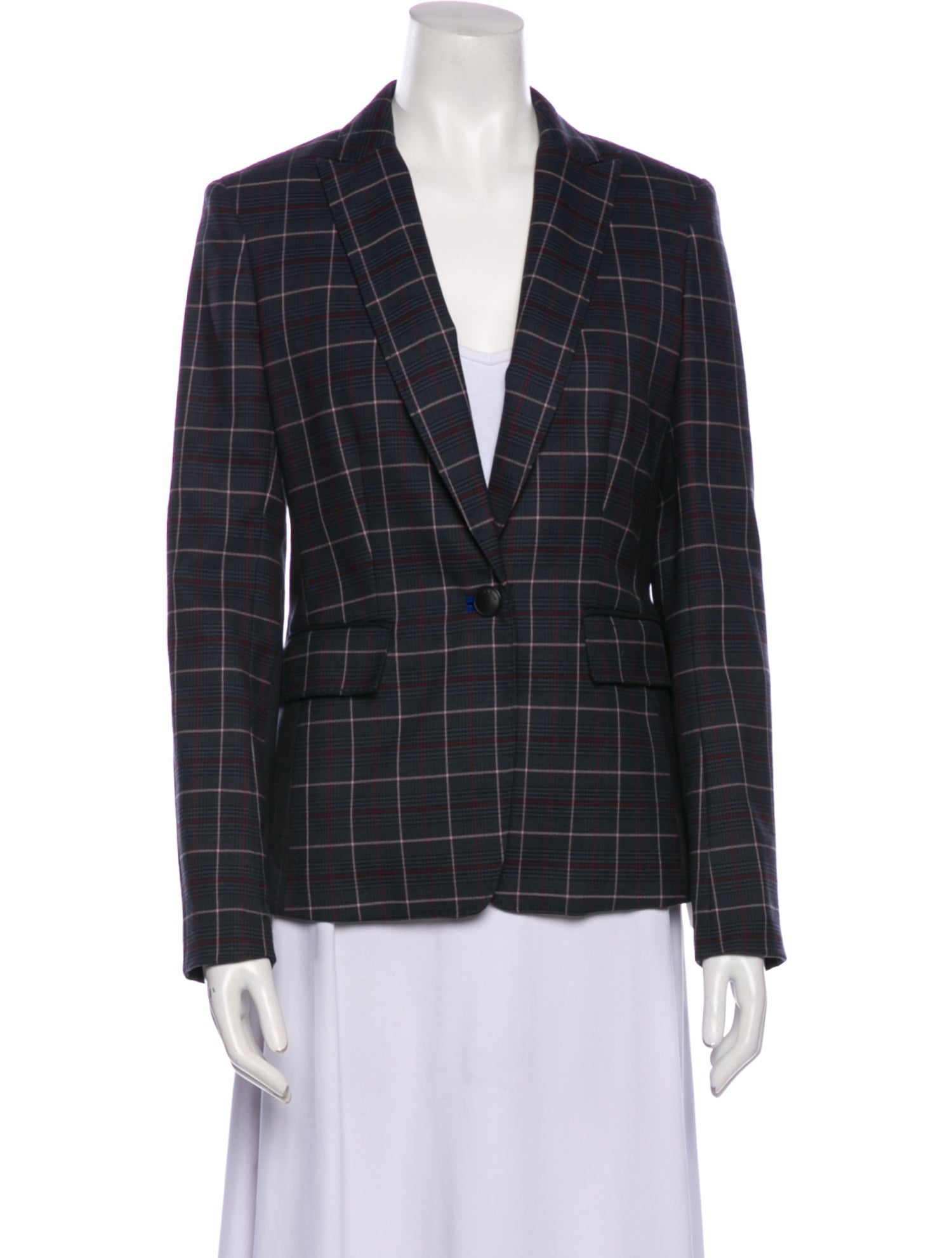 Rag & Bone Plaid Print Blazer