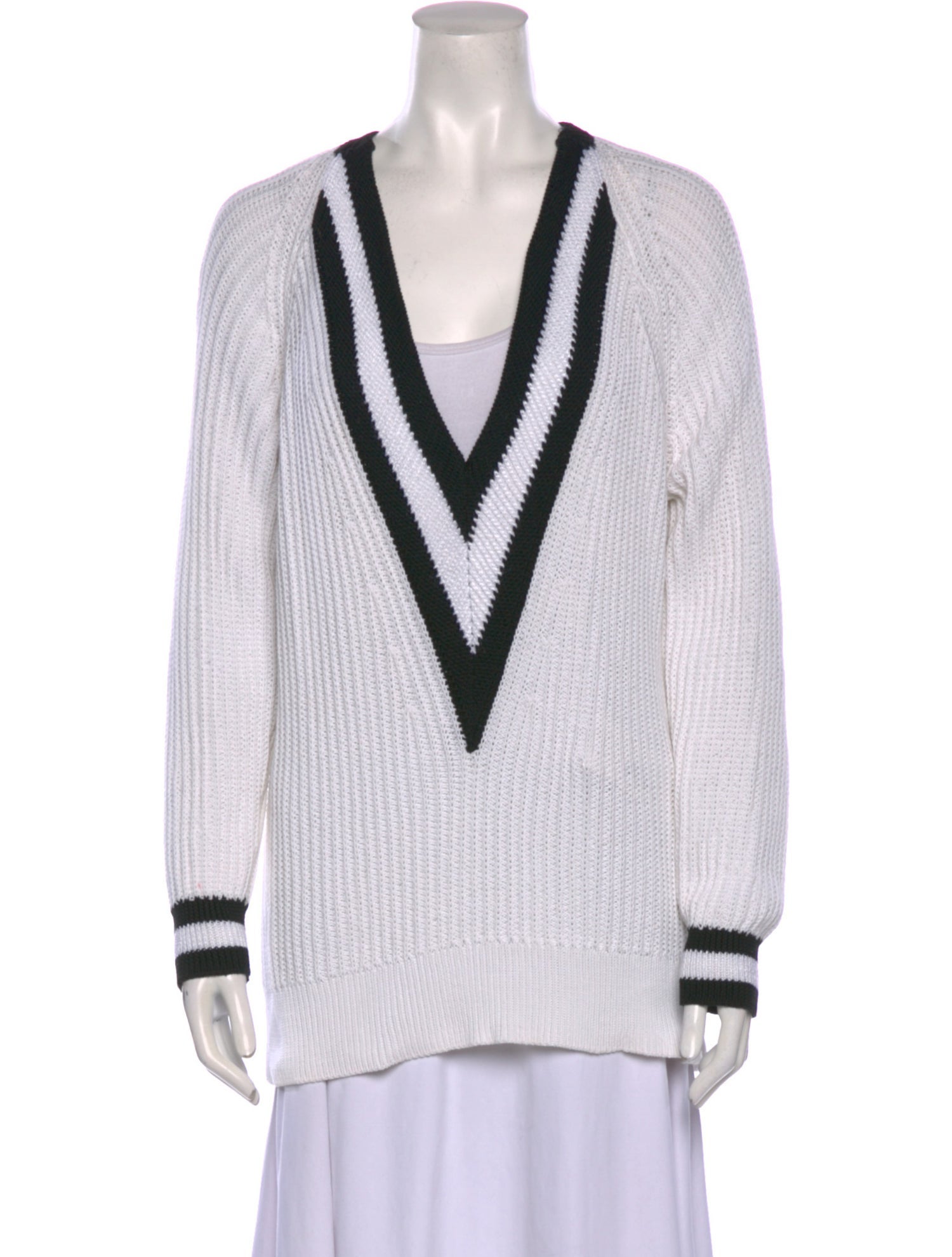 Rag & Bone Striped V-Neck Sweater