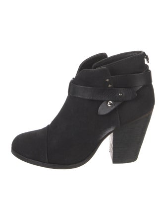 Rag & Bone Canvas Leather Trim Embellishment Boots