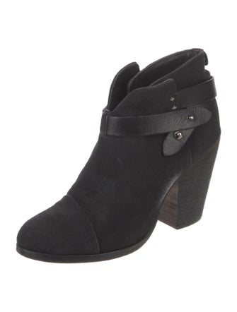 Rag & Bone Canvas Leather Trim Embellishment Boots
